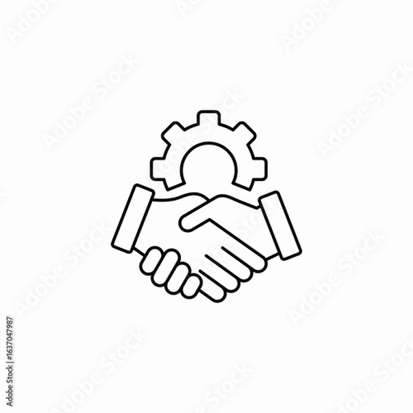 Obraz flexible mutual agreement icon sign vector