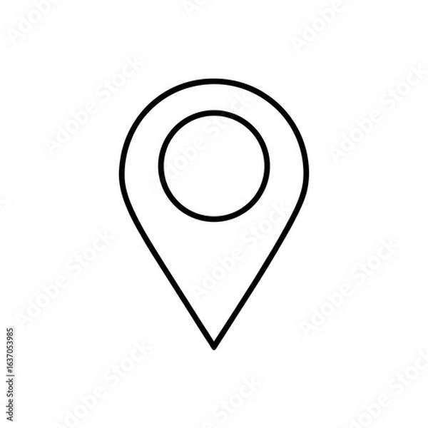 Obraz Simple location icon on transparent background