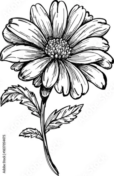 Obraz Sunflower hand sketch