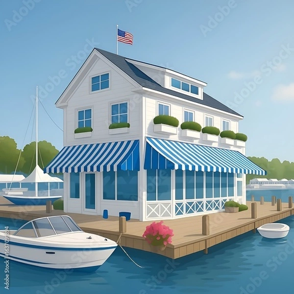 Fototapeta Costello's Clam Shack Waterfront Restaurant, Connecticut