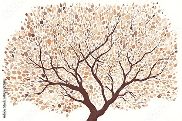 Fototapeta Minimalist Tree Canopy Illustration
