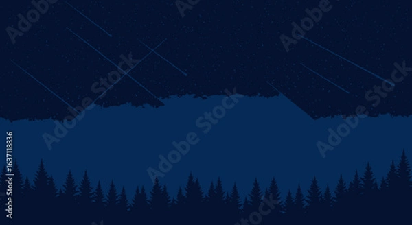 Fototapeta abstract background with stars and clouds