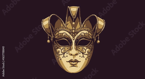 Obraz carnival mask on black background