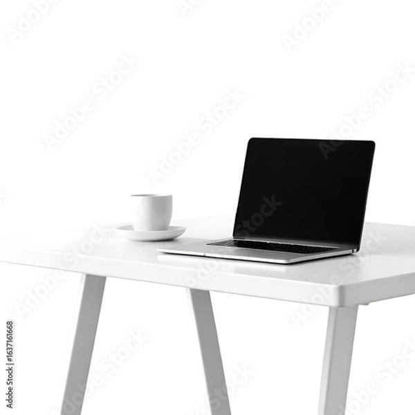 Obraz laptop and coffee cup