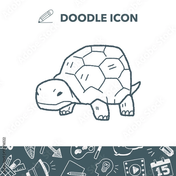 Fototapeta tortoise doodle