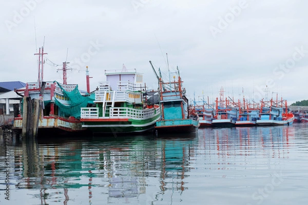 Obraz Fishing port in the sea