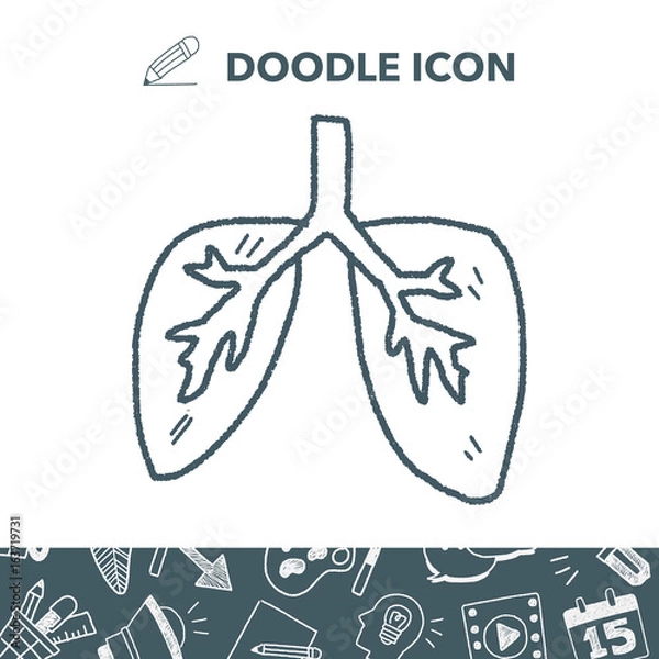 Fototapeta Doodle Lung