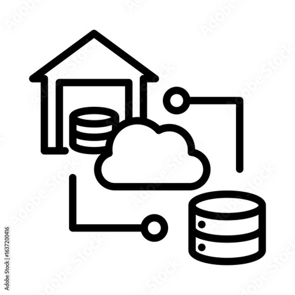 Fototapeta Data warehouse
