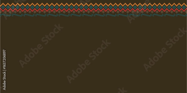 Fototapeta Native american indian heritage ornamen background with copy space area. suitable for First Day of Native American Heritage Month event