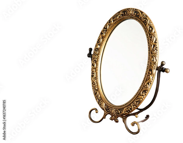 Obraz antique mirror isolated on white
