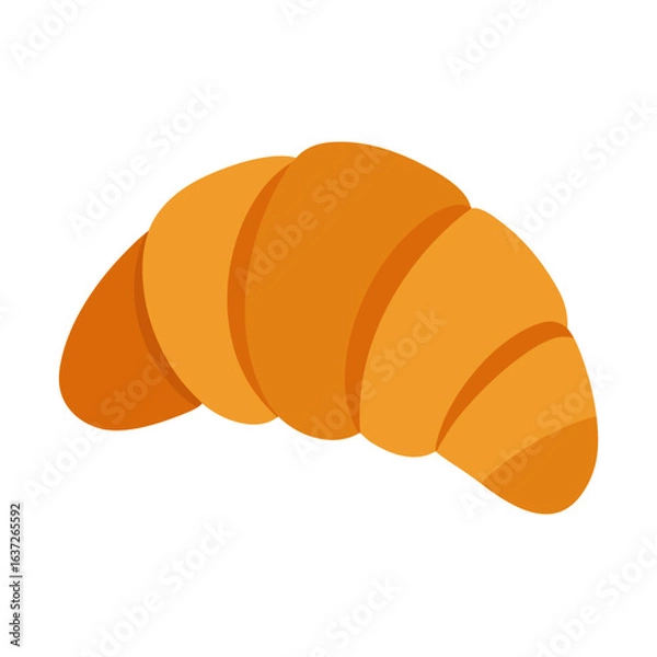 Fototapeta Croissant vector on white background