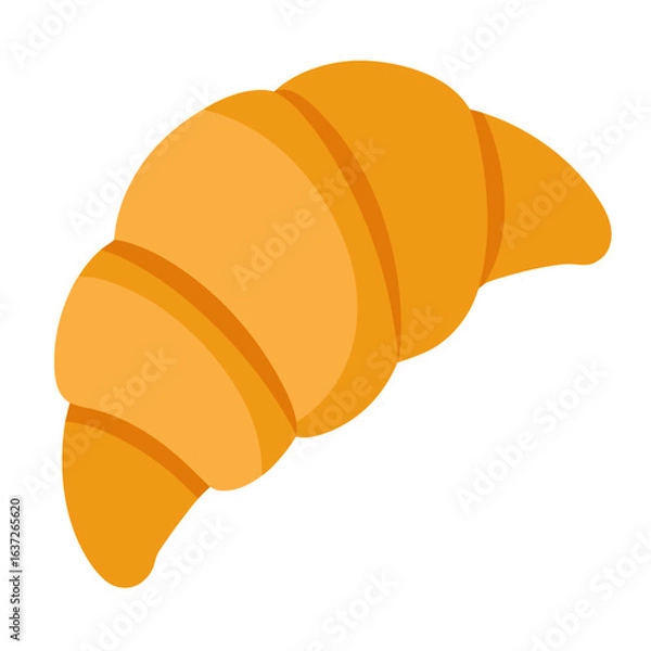 Fototapeta Croissant vector on white background