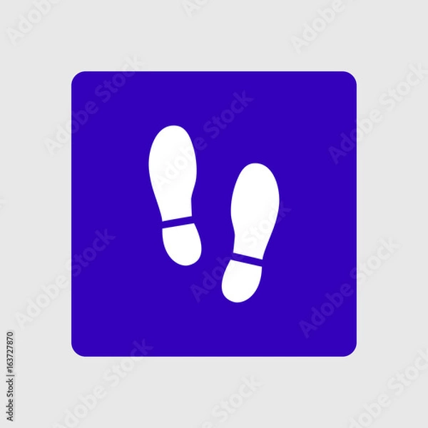 Fototapeta Black Imprint soles shoes icon. Flat design style.
