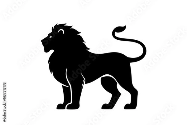 Obraz Lion silhouette vector