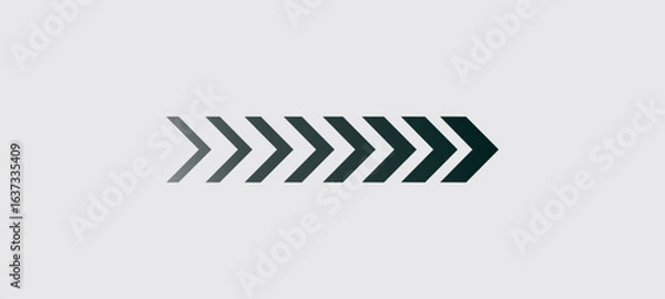 Fototapeta colourful arrow. dynamic moving arrow representing speed, acceleration, fast.
