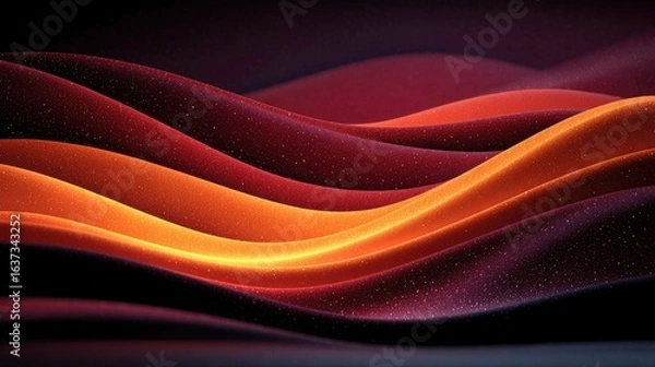 Obraz Abstract wavy forms in orange and maroon