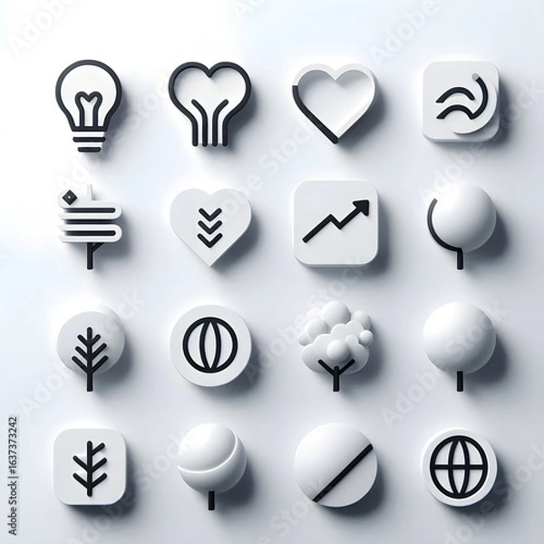 Fototapeta Clean and Simple Line Icons Collection.