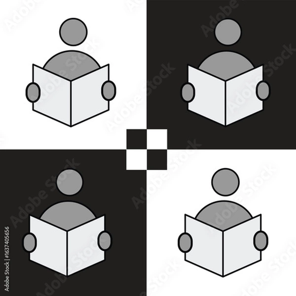 Obraz book reading icon