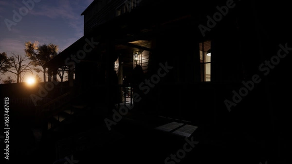 Fototapeta ホラーハウス　この家は、夜になると目覚める