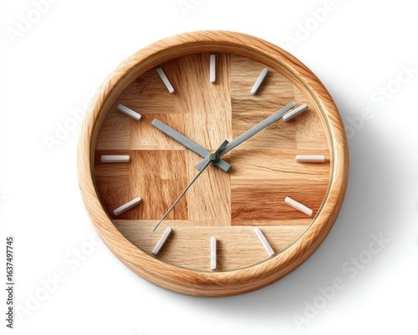 Obraz Wooden wall clock, simple design