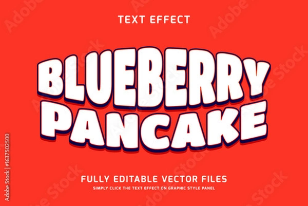Obraz Blueberry pancake font style text effect