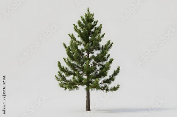Fototapeta Pine Tree Isolated on White Background