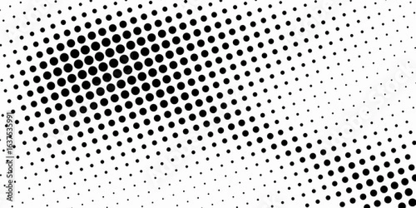 Obraz Background with monochrome dotted texture. Polka dot pattern template vector dots pattern
