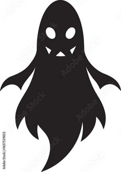 Obraz Halloween ghost silhouette icon