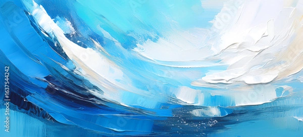 Obraz キャンバスに荒々しく描いた油絵タッチの背景