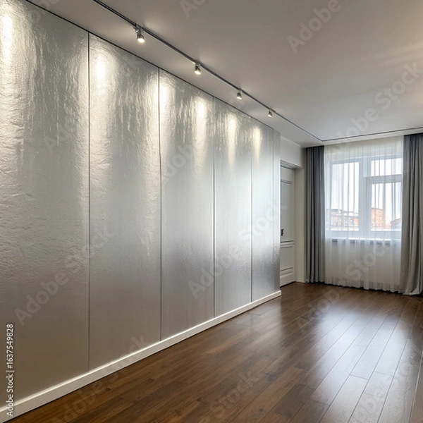 Obraz silver wall with the window