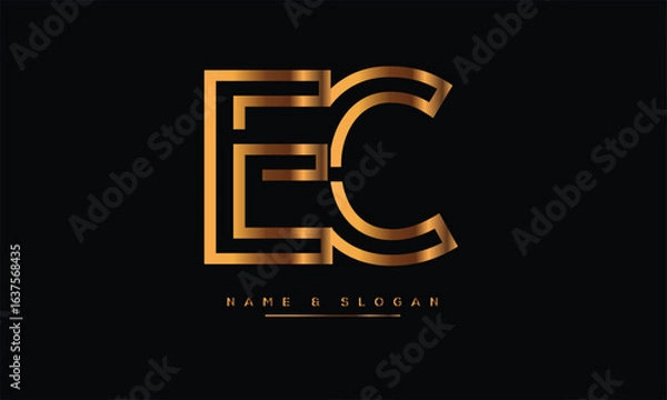 Obraz EC, CE, E, C Abstract Letters Logo Monogram