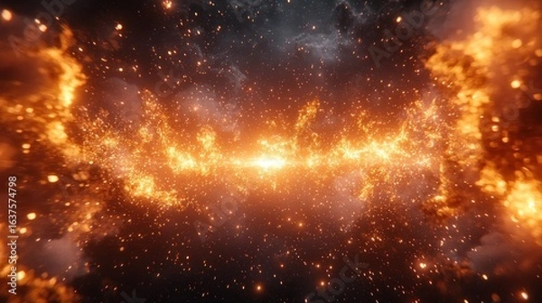 Obraz Fiery cosmic spectacle