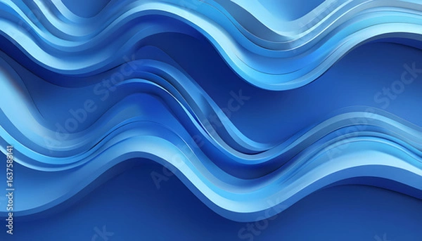 Fototapeta abstract blue wave background