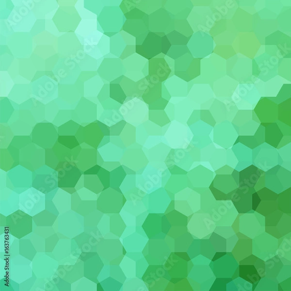 Fototapeta Vector background with green hexagons. Can be used in cover design, book design, website background. Vector illustration