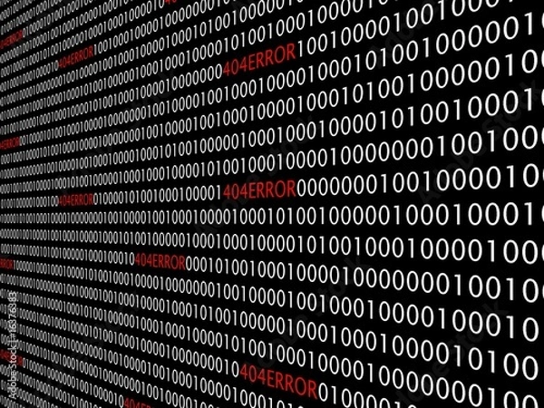 Fototapeta binary error