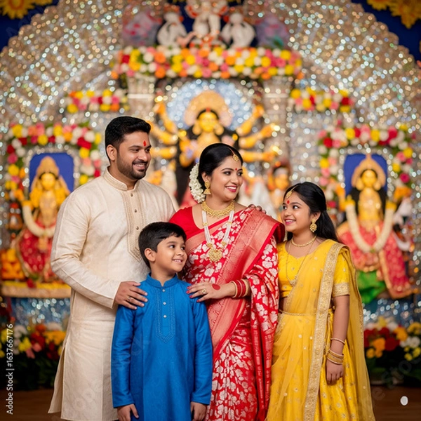 Obraz Durga Idol Immersion Procession Celebration