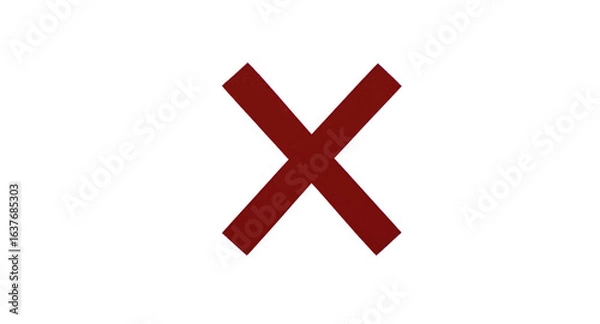 Fototapeta Red X Mark High-Resolution Image for Commercial Use
