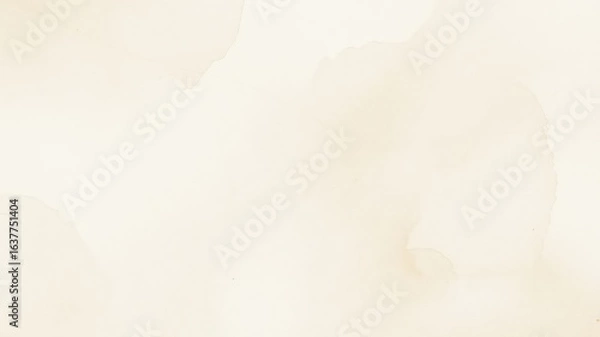 Fototapeta Subtle beige tones with delicate watercolor stain textures creating a beautiful and versatile background for creative projects and design applications