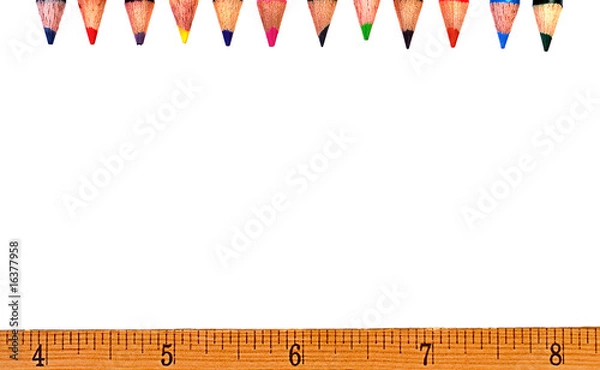 Obraz school supply frame