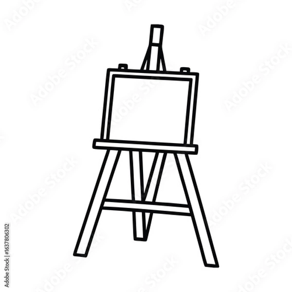 Obraz art easel vector for artist design on white background 