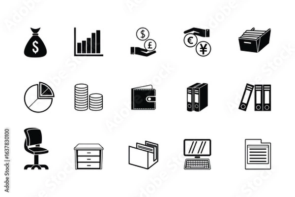 Fototapeta Business teamwork, team building, work group and human resources minimal thin line web icon set. Outline icons collection.
Simple vector illustration.