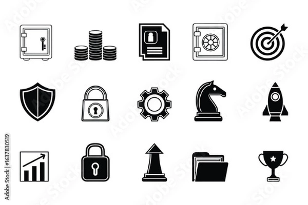 Fototapeta Business teamwork, team building, work group and human resources minimal thin line web icon set. Outline icons collection.
Simple vector illustration.