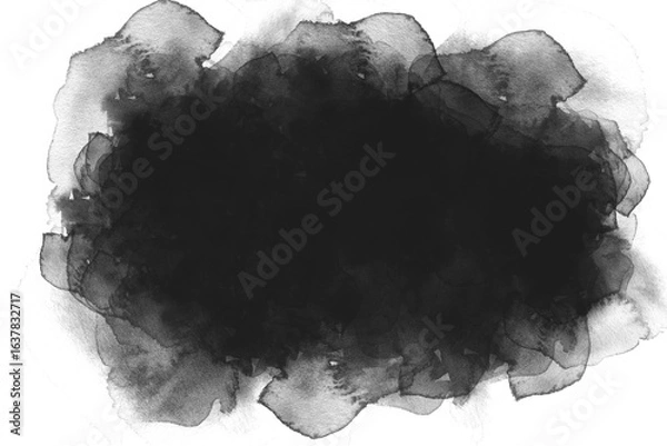 Obraz black ink splat frame