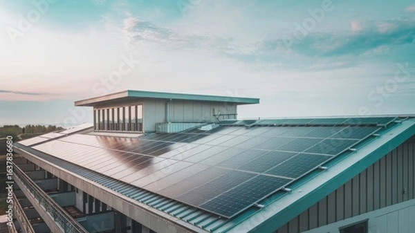 Obraz Rooftop with solar panels	