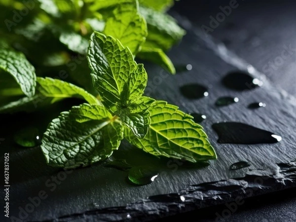Obraz fresh mint leaves