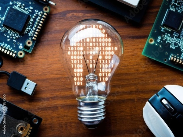 Obraz electronic circuit board with processor