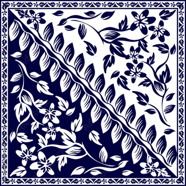 Obraz Minimal Botanical Seamless Print