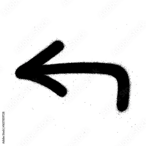 Fototapeta  left graffiti arrow isolated in white