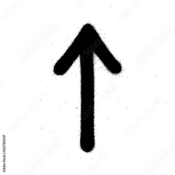 Fototapeta up graffiti arrow isolated in white