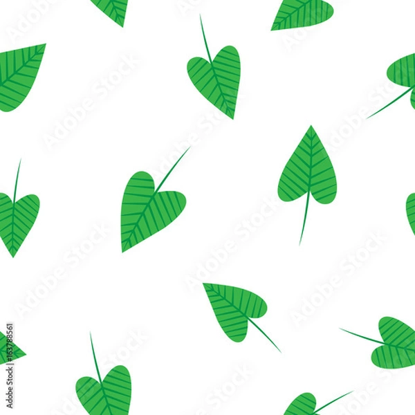 Fototapeta Seamless template texture with green leaves.